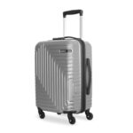 American Tourister Ivy Nxt 55Cm Small Hardside Polycarbonate 4 Wheel Spinner Cabin Suitcase With Multi-Stage Telescopic Trolley And Mounted Tsa Lock For Women & Men – Silver