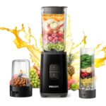 Philips Hr2603/90 Electric Nutri-Blend, Mixer, Grinder & Blender | Smoothie Maker | 350W Power | 3-Jar Capacity | With Variable Speed Control | Perfect For Smoothies, Mixing & More