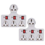 Digiway 4 Universal Socket 3 Switch Multi Plug Extension Board/Multiplug(Pack Of 2)