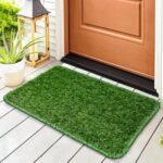 Status Contract Braided Artificial Grass Mat, Floor Mat, Door Mat Natural Green – Doormat (12 X 18)