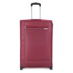 Aristocrat Polyester Solid Pattern Victory Soft 2 Spinner Wheel 75 Trolley Bag (Red, Large)