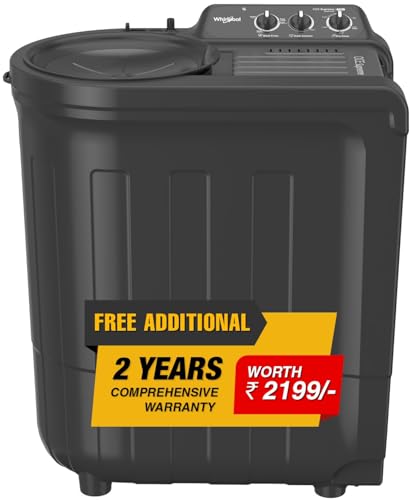 Whirlpool 7.0 Kg 5 Star Ace Supreme Semi-Automatic Top Loading Washing Machine (Ace Supreme Ryl Srs 7.0 Grey Dazzle (5Yr), 4 Year Comprehensive Warranty, 1400 Rpm Motor, 5 Year Motor Warranty)