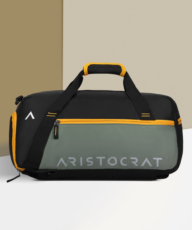 Aristocrat Power 52Cm Cabin Size 23L Black Duffle Bag Duffel Without Wheels