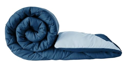 Status Contract Reversible Solid Comforter Double Bed Blanket For Winter//Double/Gsm- 220/Size -220 X 210 Cm (Blue)