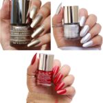 Debelle Natural Nail Polish Combo Set Of 3 (Metallic Bright Gold,Metallic Silver,Maroon)