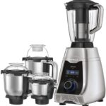 Havells Silencio Low Noise 500 W Mixer Grinder 4 Jars (Grey & Black)(Silencio | 4 Jars | Grey, Black)