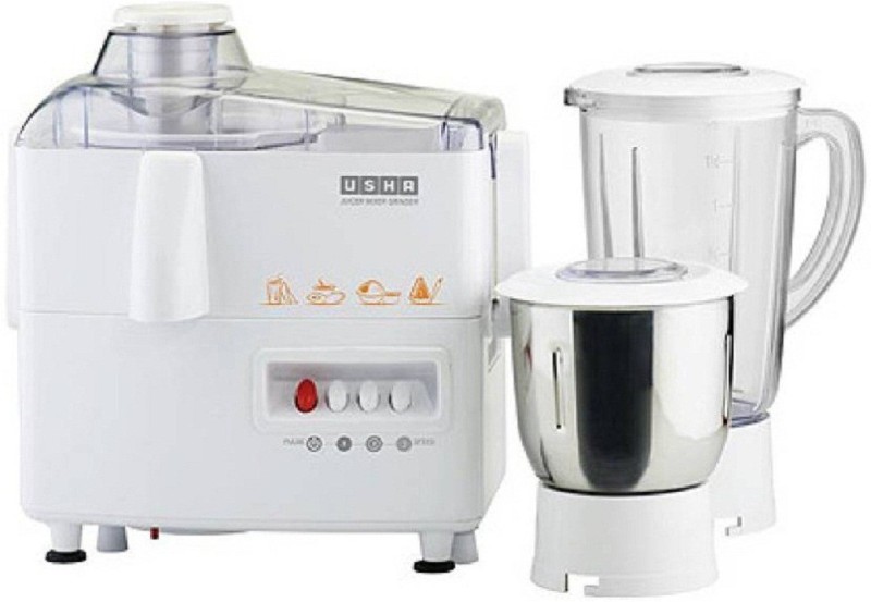 Usha 8956 450 W Mixer Grinder(Jmg -3345 | 2 Jars | White)