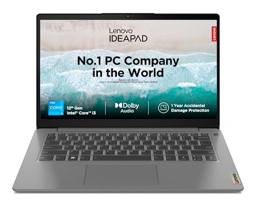 Lenovo Ideapad 3 12Th Gen Intel Core I3-1215U 14 Inch (35.5Cm) Fhd Thin & Light Laptop (8Gb/512Gb Ssd/Win 11/Office 2021/Backlit Kb/1Yr Adp Free/3Months Game Pass/Arctic Grey/1.43Kg), 82Rj00Fkin