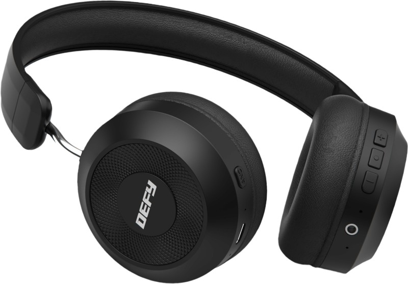 Defy Bassx Anc Active Noise Cancellation Bluetooth(Bold Black, On The Ear)