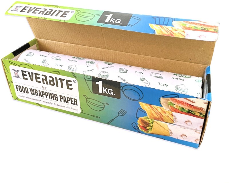 Everbite Premium 100% Food Grade Butter Paper Roll, Used For Roti,Cake,Burger Wrapping Parchment Paper(100 M)