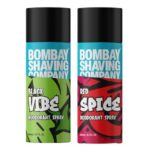 Bombay Shaving Company Body Spray For Men, 150Ml Each (Pack Of 2) – Red Spice And Black Vibe (Packaging May Vary)