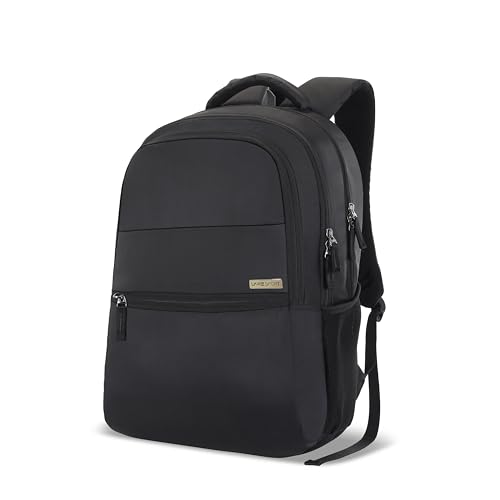 Lavie Sport 47Cm Osprey 28 Litres Laptop Backpack For Men & Women | Business Laptop Bag | Upto 15.6″ Notebook/Macbook Compatible (Black)