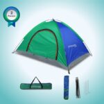 Strauss 2 Person Waterproof Portable Camping Tent | Useful For Outdoors, Picnic, Hiking Tent – For All Age Group(Green)