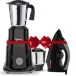 Lifelong Duos 500 W Mixer Grinder(Llcmg01 | 2 Jars | & 1100 W Dry Iron (Black, Grey) Super Combo | Black)