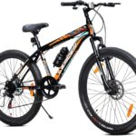 Leader Beast Multispeed Bike With Fs & Dd Brake 26 T Mountain Cycle(7 Gear, Black, Only Front Suspension)