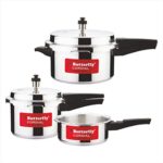 Butterfly Cordial 2 Litres, 3 Litres & 5 Litres Pressure Cookers | Outer Lid | Food Grade Virgin Aluminium | Induction & Gas Stove Compatible | 2 Years Manufacturer’S Warranty | Silver