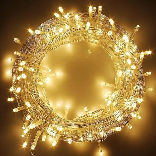 Lexton 36 Feet Long 40 Led Power Pixel Serial String/Fairy Light | Plug Sourced | Suitable For Home & Outdoor Decoration, Diwali, Christmas, Ramadan, Wedding, Party, Festival (Pack Of 1 Warm White)