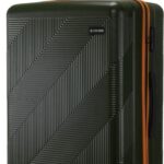 Stony Brook By Nasher Miles Echo Hardsided Polycarbonate Check-In Luggage Olive Orange 75Cm Trolley Bag Check-In Suitcase 8 Wheels – 28 Inch