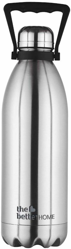 The Better Home 2000 Insulated Stainless Steel Water Bottle 1.9 Litres|Insulated Thermos Flask 1900 Ml Flask(Pack Of 1, Silver, Steel)