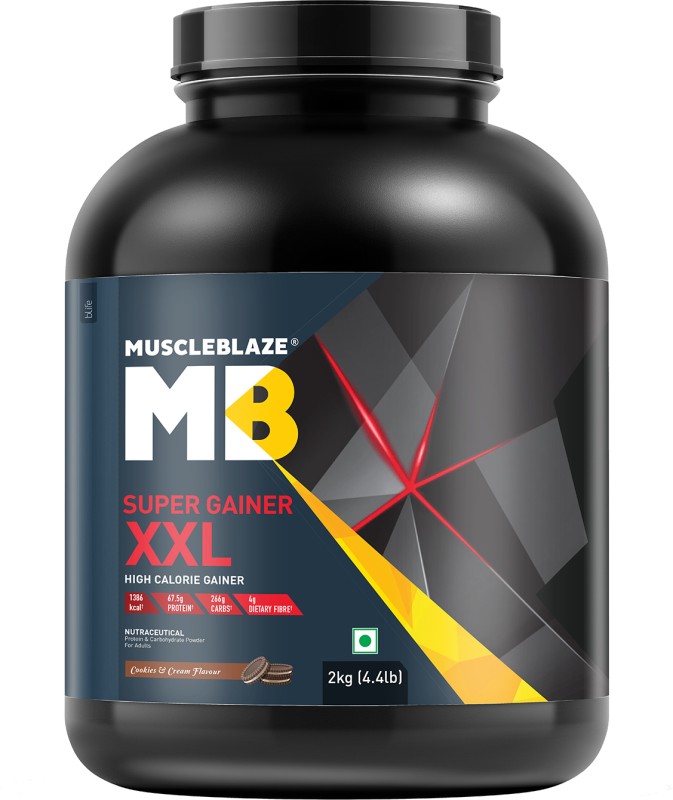 Muscleblaze Super Xxl, For Muscle Weight Gainers/Mass Gainers(2 Kg, Cookies & Cream)