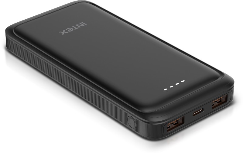 Intex 10000 Mah 22 W Power Bank(Smokey Black, Lithium Polymer, Fast Charging For Mobile)