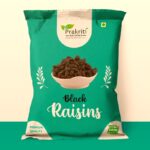 Prakriti Naturals Seedless Black Raisins – 1Kg | Dried Black Kishmish Raisins(1000 G)