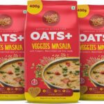 Yogabar High Protein Veggies Masala Oats 400G Pack Of 3 Pouch(3 X 0.4 Kg)