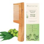 Rfined Routines™ Neem Wooden Comb For Women, Hair Comb For Men, Neem Comb, Soaked In 18 Herbs, Neem & Sesame Oil For Multi-Actions – Detangling, Frizz Control & Shine (Handle Comb Pack Of 1)