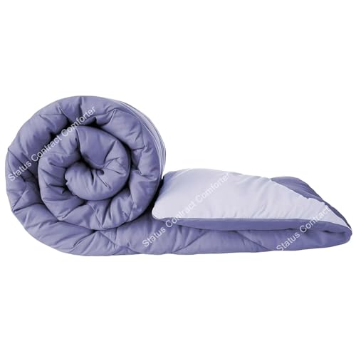 Status Contract Reversible Solid Comforter Double Bed Blanket For Winter//Double/Gsm- 220/Size -220 X 210 Cm (Purple)