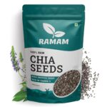 Ramam Chia Seeds For Weight Management -100% Clean Superfood | Rich In Omega-3, Protein, Fiber & Calcium | Gluten-Free | Ideal For Weight Loss, Heart Health & Healthy Snacks | Versatile For Eating & Baking – 250G