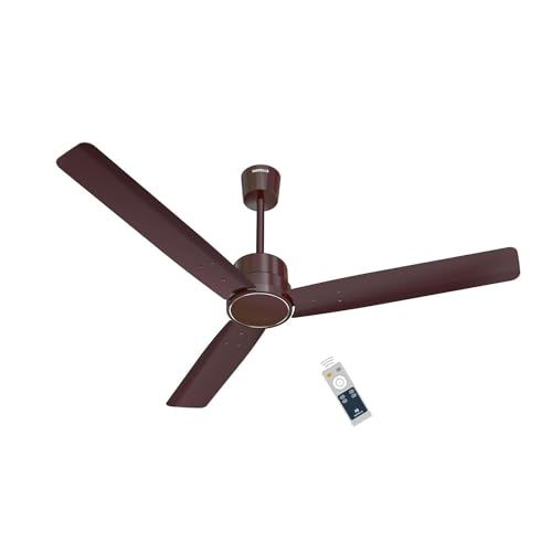 Havells 1200Mm Ambrose Slim Bldc Ceiling Fan | Premium Finish, Decorative Fan, Remote Control, High Air Delivery Fan | 5 Star Rated, Upto 60% Energy Saving | 2+1* Year Warranty | (Pack Of 1, Brown)