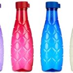 Amazon Brand – Solimo 1 Lt Water Bottle | Multicolor | Set Of 6 (Xing) – Polyethylene Terephthalate