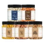 Lila Dry Fruits Daily Needs Dryfruit Combo Pack Jar 500 Grams (5 X 100G) American Almonds, California Walnuts, Afghani Anjeer, Cashews, Raisins | Healthy And Nutritious | Rich In Vitamins Minerals