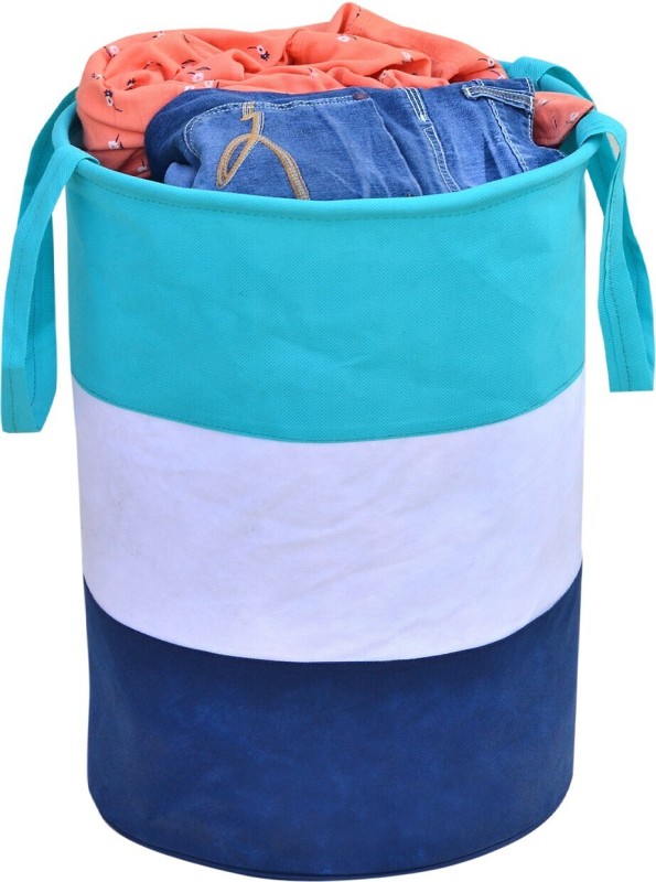 Flipkart Smartbuy 45 L Green, White, Blue Laundry Bag(Non-Woven)