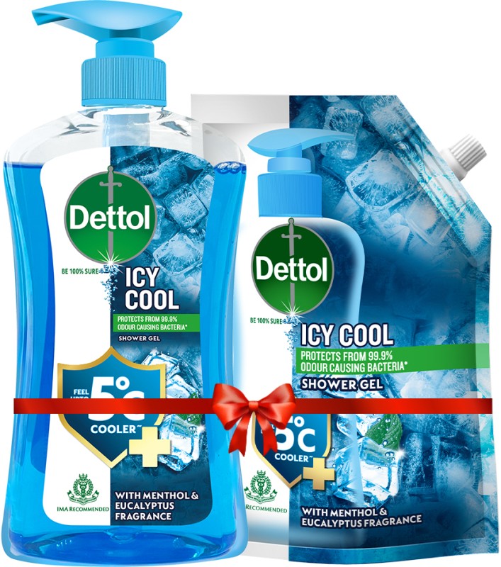 Dettol Icy Cool Shower Gel 500Ml Pump With 450Ml Refill(2 X 475 Ml)