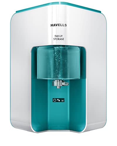 Havells Fab Uv Storage Water Purifier (White & Green), Uv+Uf, Copper+Zinc, 5 Stage Purification, 7L Tank, Suitable Tds <300 Ppm Water,Suitable For Municipal Water