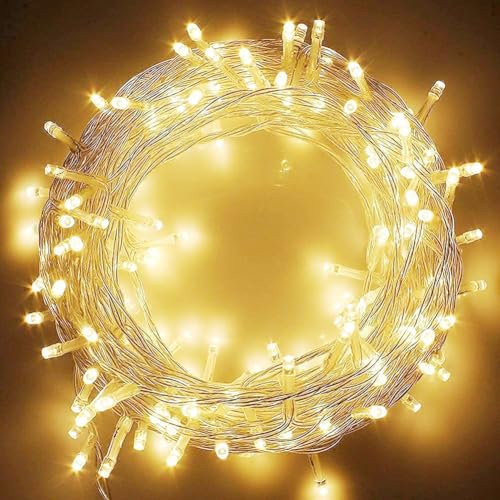 Niyamax Led String Lights – 12 Meter Fairy Lights With Full View Light 40 Led Bulb – Home Decor Waterproof & Flexible Copper Led Serial String Lights (Warm White)