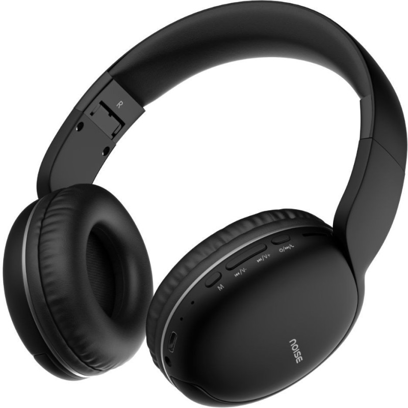 Noise Two With 50 Hours Playtime, Low Latency (Up To 40Ms), And Dual Pairing Wireless Bluetooth(Bold Black, On The Ear)