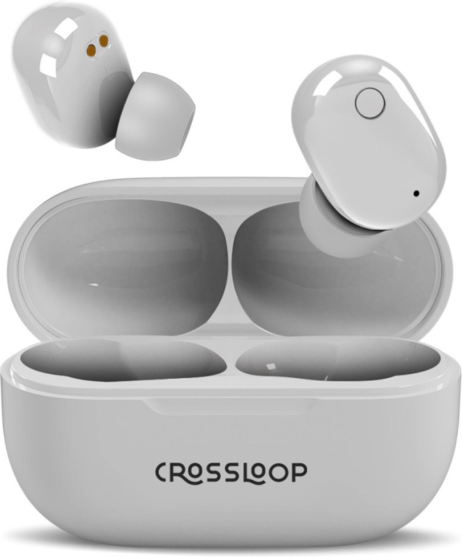 Crossloop Genex Active Noise Cancellation (Anc) Tws Earbuds | Bluetooth 5.0 | 20+ Hrs Battery Backup | Touch Control | Ipx4 Splash Proof | For Phone Calls, Workouts, Online Classes, Wfh Bluetooth(White, True Wireless)