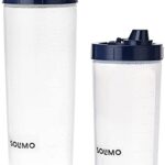 Amazon Brand – Solimo Plastic Oil Dispenser, Set Of 2 (1 L And 750 Ml), Dark Blue