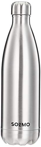 Amazon Brand – Solimo 1000Ml Stainless Steel Insulated (Thermosteel) Water Bottle | 24 Hours Hot And Cold | Leakproof, Rust And Corrosion Resistant| For Travel, Office, Trekking, Home (Silver)