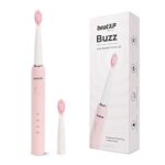 Beatxp Buzz Electric Toothbrush For Adults With 2 Brush Heads & 3 Cleaning Modes|Rechargeable Electric Toothbrush With 2 Minute Timer & Quadpacer|19000 Strokes/Min With Long Battery Life (Pink)