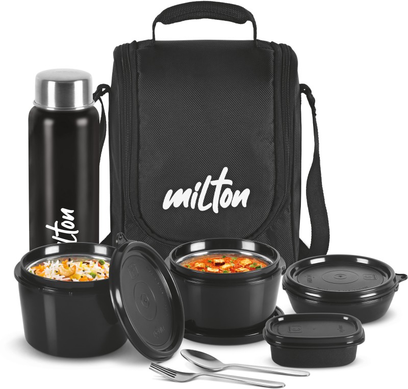 Milton Pro Lunch Box With Insulated Fabric Jacket (180,320,450,100,750Ml) 4 Containers Lunch Box(1800 Ml, Thermoware)