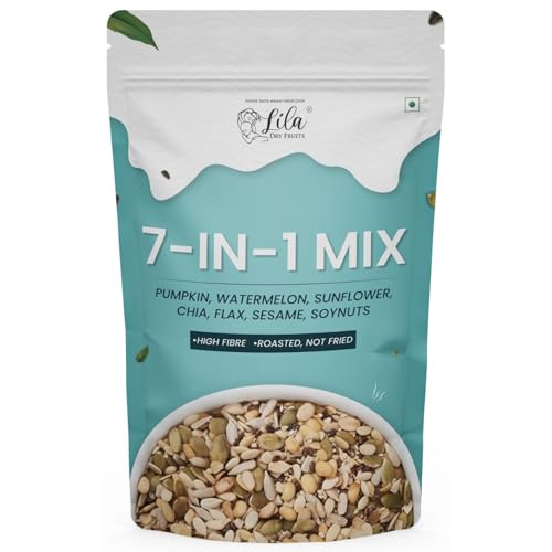 Lila Dry Fruits 7 In 1 Seeds Mix 1000G – Edible Seeds | Healthy Super Seeds Combo | Healthy Snacks | 100% Natural And Roasted Seeds | Mix Seeds For Eating | Diet Snacks | Superfood For Gifting