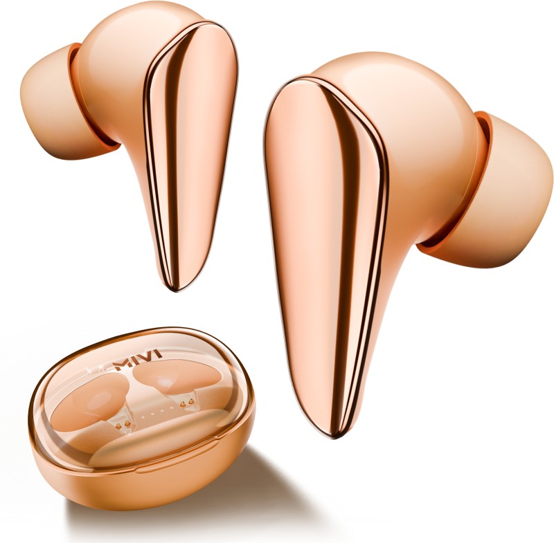 Mivi Duopods I7 Tws,3D Soundstage,High-Fidelity Driver,Aac For Lossless Audio Earbuds Bluetooth(Peach Fuzz, True Wireless)