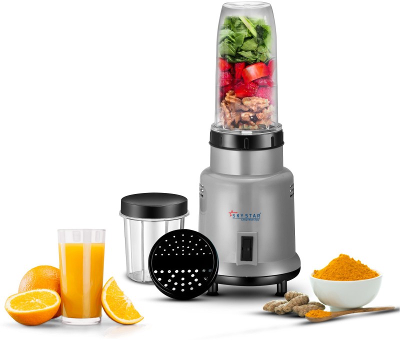 Skystar Powermixx Pro 750 W Juicer Mixer Grinder(Bullet Nutri 750 Watt | 2 Jars | Grey & Black)