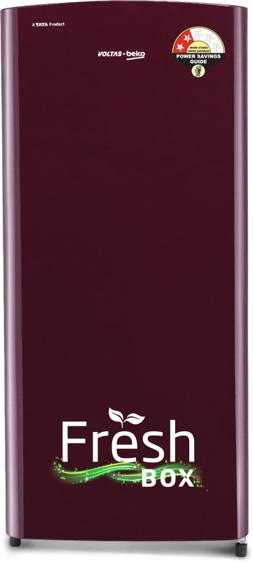 Voltas Beko 183 L Direct Cool Single Door 2 Star Refrigerator(Hairline Wine, Rdc215D/S0Xwr0M0000Go)