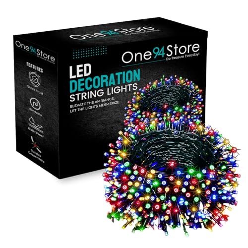 One94Store 36 Feet Long Led Power Pixel Serial String Light, 360 Degree Led Bulb Light Series Copper Led Pixel String Light For Home Diwali, Christmas Decoration (Multicolor, Pack Of 1)