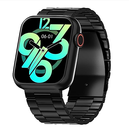 Vibez By Lifelong Hype Men Smartwatch With Bluetooth Calling|Multiple Straps (Vbswm306, 1 Year Manufacturer Warranty, Black)