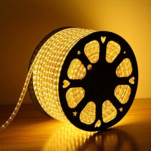 Desidiya ® 30 Meter Led Rope Light For Decoration-Waterproof Decorative Lights,Cove Light For Ceiling | Led Pipe Light For Home Decor | Led Strip Lights For Diwali Decoration,Birthday (Warm White)